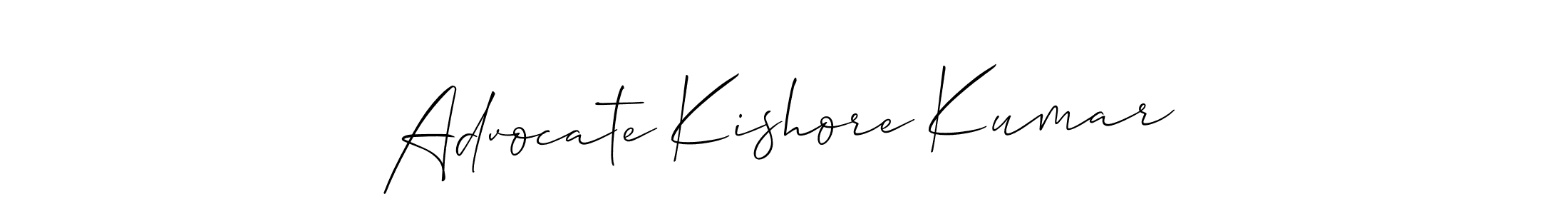 Allison_Script is a professional signature style that is perfect for those who want to add a touch of class to their signature. It is also a great choice for those who want to make their signature more unique. Get Advocate Kishore Kumar name to fancy signature for free. Advocate Kishore Kumar signature style 2 images and pictures png