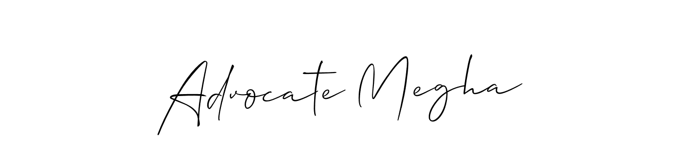 Also we have Advocate Megha name is the best signature style. Create professional handwritten signature collection using Allison_Script autograph style. Advocate Megha signature style 2 images and pictures png