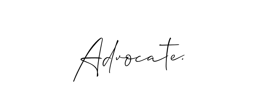 Also You can easily find your signature by using the search form. We will create Advocate. name handwritten signature images for you free of cost using Allison_Script sign style. Advocate. signature style 2 images and pictures png