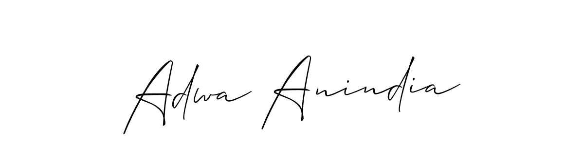 Adwa Anindia stylish signature style. Best Handwritten Sign (Allison_Script) for my name. Handwritten Signature Collection Ideas for my name Adwa Anindia. Adwa Anindia signature style 2 images and pictures png