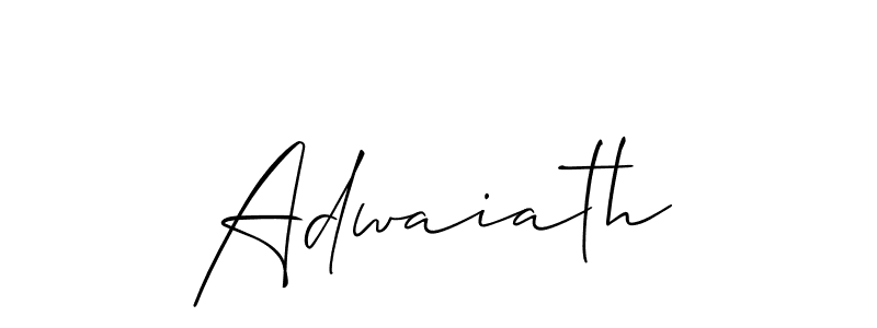 Adwaiath stylish signature style. Best Handwritten Sign (Allison_Script) for my name. Handwritten Signature Collection Ideas for my name Adwaiath. Adwaiath signature style 2 images and pictures png