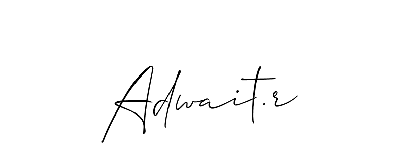 Use a signature maker to create a handwritten signature online. With this signature software, you can design (Allison_Script) your own signature for name Adwait.r. Adwait.r signature style 2 images and pictures png