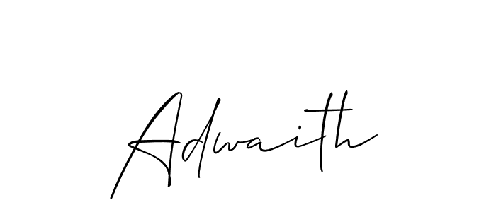 Design your own signature with our free online signature maker. With this signature software, you can create a handwritten (Allison_Script) signature for name Adwaith. Adwaith signature style 2 images and pictures png