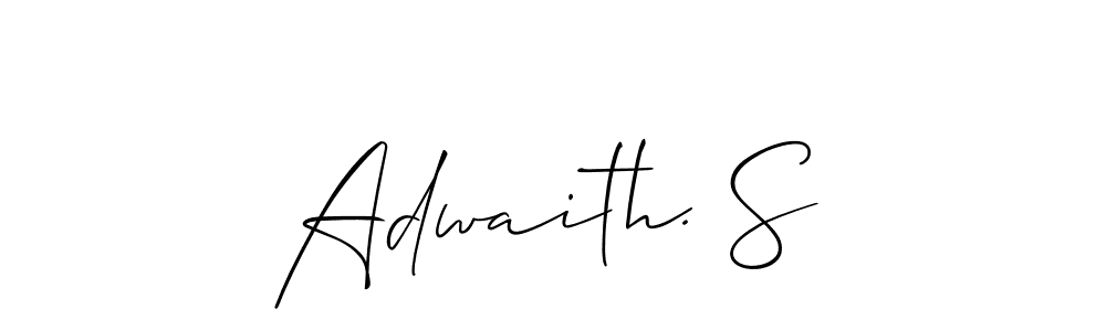 if you are searching for the best signature style for your name Adwaith. S. so please give up your signature search. here we have designed multiple signature styles  using Allison_Script. Adwaith. S signature style 2 images and pictures png
