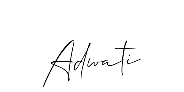 Use a signature maker to create a handwritten signature online. With this signature software, you can design (Allison_Script) your own signature for name Adwati. Adwati signature style 2 images and pictures png