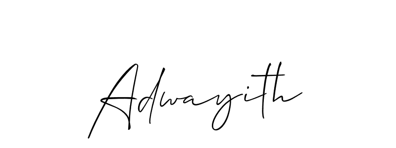 Design your own signature with our free online signature maker. With this signature software, you can create a handwritten (Allison_Script) signature for name Adwayith. Adwayith signature style 2 images and pictures png