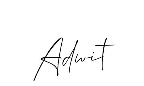 Use a signature maker to create a handwritten signature online. With this signature software, you can design (Allison_Script) your own signature for name Adwit. Adwit signature style 2 images and pictures png