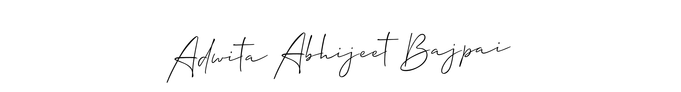 This is the best signature style for the Adwita Abhijeet Bajpai name. Also you like these signature font (Allison_Script). Mix name signature. Adwita Abhijeet Bajpai signature style 2 images and pictures png