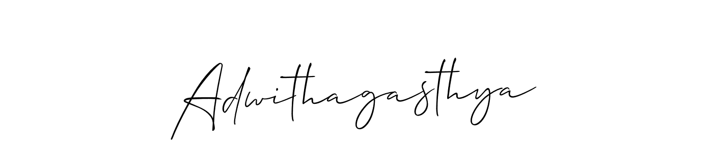 Create a beautiful signature design for name Adwithagasthya. With this signature (Allison_Script) fonts, you can make a handwritten signature for free. Adwithagasthya signature style 2 images and pictures png