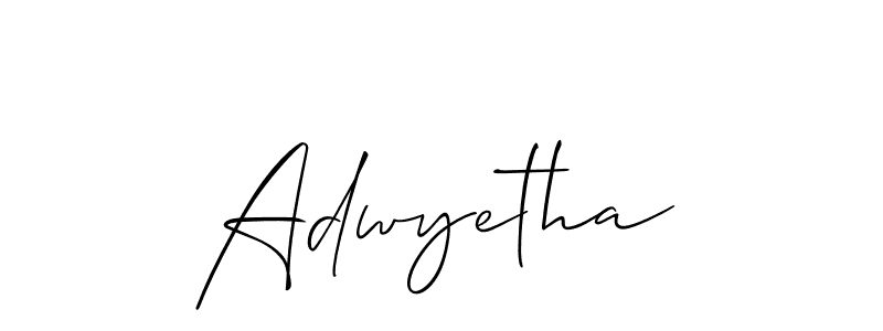 How to make Adwyetha signature? Allison_Script is a professional autograph style. Create handwritten signature for Adwyetha name. Adwyetha signature style 2 images and pictures png