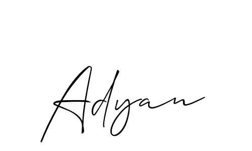 It looks lik you need a new signature style for name Adyan. Design unique handwritten (Allison_Script) signature with our free signature maker in just a few clicks. Adyan signature style 2 images and pictures png