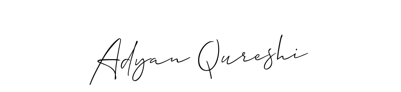 Similarly Allison_Script is the best handwritten signature design. Signature creator online .You can use it as an online autograph creator for name Adyan Qureshi. Adyan Qureshi signature style 2 images and pictures png
