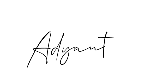 You should practise on your own different ways (Allison_Script) to write your name (Adyant) in signature. don't let someone else do it for you. Adyant signature style 2 images and pictures png