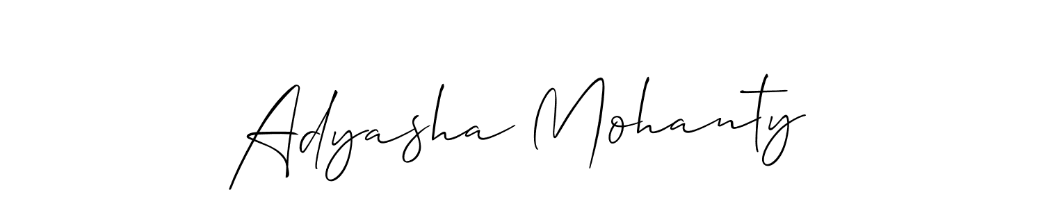 Create a beautiful signature design for name Adyasha Mohanty. With this signature (Allison_Script) fonts, you can make a handwritten signature for free. Adyasha Mohanty signature style 2 images and pictures png