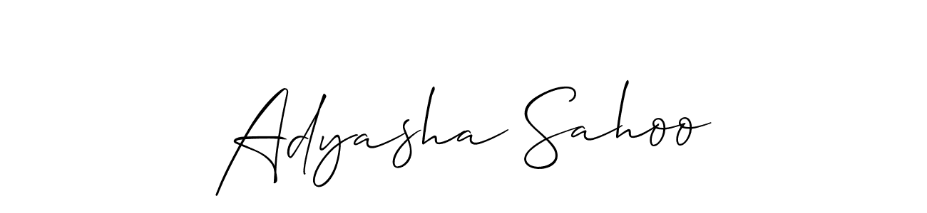 Make a beautiful signature design for name Adyasha Sahoo. With this signature (Allison_Script) style, you can create a handwritten signature for free. Adyasha Sahoo signature style 2 images and pictures png