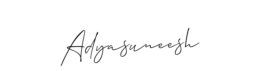 How to make Adyasuneesh signature? Allison_Script is a professional autograph style. Create handwritten signature for Adyasuneesh name. Adyasuneesh signature style 2 images and pictures png