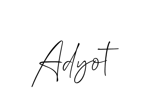 Allison_Script is a professional signature style that is perfect for those who want to add a touch of class to their signature. It is also a great choice for those who want to make their signature more unique. Get Adyot name to fancy signature for free. Adyot signature style 2 images and pictures png