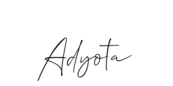 Adyota stylish signature style. Best Handwritten Sign (Allison_Script) for my name. Handwritten Signature Collection Ideas for my name Adyota. Adyota signature style 2 images and pictures png