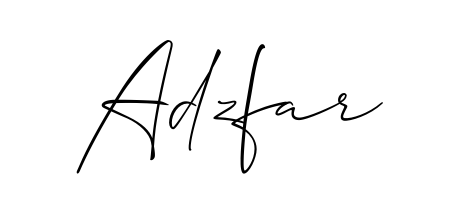 Design your own signature with our free online signature maker. With this signature software, you can create a handwritten (Allison_Script) signature for name Adzfar. Adzfar signature style 2 images and pictures png