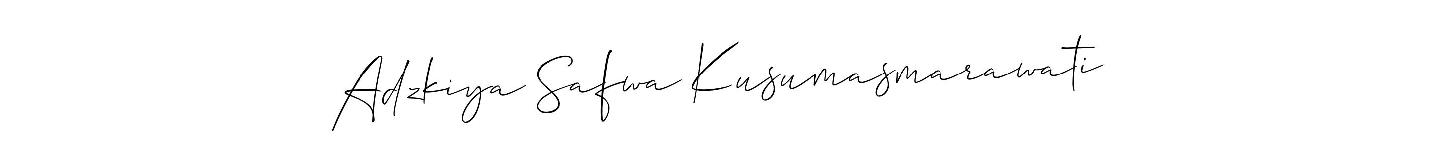 Also You can easily find your signature by using the search form. We will create Adzkiya Safwa Kusumasmarawati name handwritten signature images for you free of cost using Allison_Script sign style. Adzkiya Safwa Kusumasmarawati signature style 2 images and pictures png