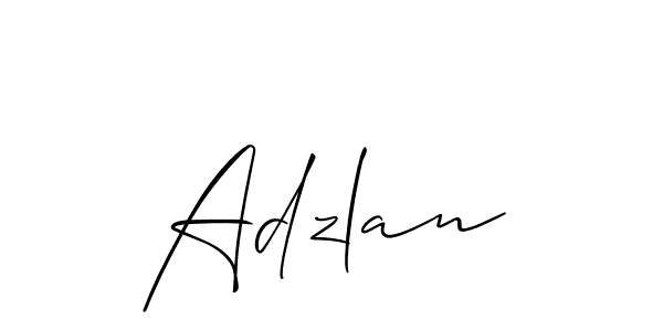 How to make Adzlan name signature. Use Allison_Script style for creating short signs online. This is the latest handwritten sign. Adzlan signature style 2 images and pictures png