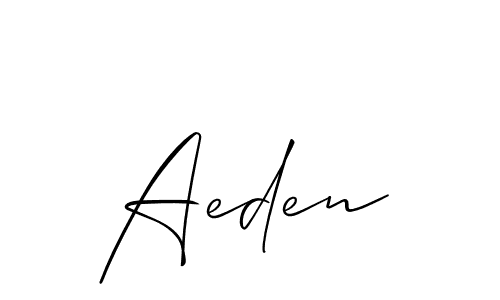 Aeden stylish signature style. Best Handwritten Sign (Allison_Script) for my name. Handwritten Signature Collection Ideas for my name Aeden. Aeden signature style 2 images and pictures png