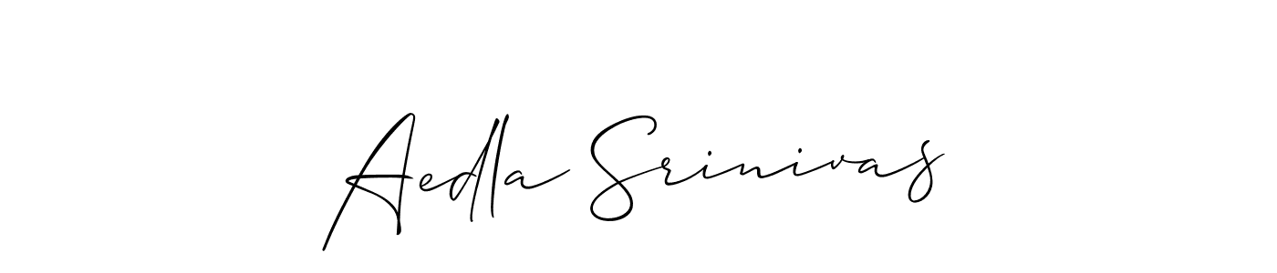 Make a short Aedla Srinivas signature style. Manage your documents anywhere anytime using Allison_Script. Create and add eSignatures, submit forms, share and send files easily. Aedla Srinivas signature style 2 images and pictures png