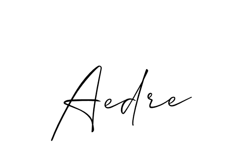 How to make Aedre signature? Allison_Script is a professional autograph style. Create handwritten signature for Aedre name. Aedre signature style 2 images and pictures png