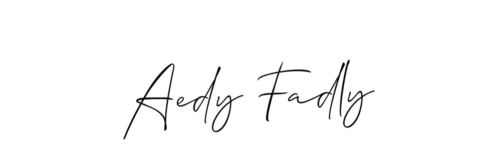 Design your own signature with our free online signature maker. With this signature software, you can create a handwritten (Allison_Script) signature for name Aedy Fadly. Aedy Fadly signature style 2 images and pictures png