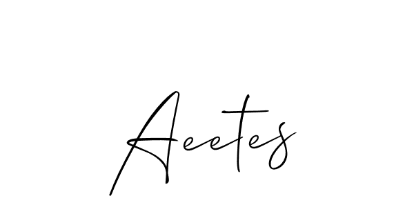 Aeetes stylish signature style. Best Handwritten Sign (Allison_Script) for my name. Handwritten Signature Collection Ideas for my name Aeetes. Aeetes signature style 2 images and pictures png