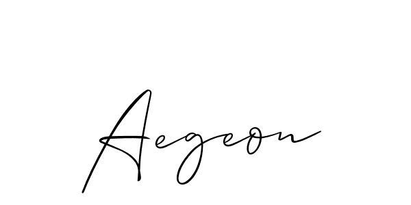 How to make Aegeon signature? Allison_Script is a professional autograph style. Create handwritten signature for Aegeon name. Aegeon signature style 2 images and pictures png