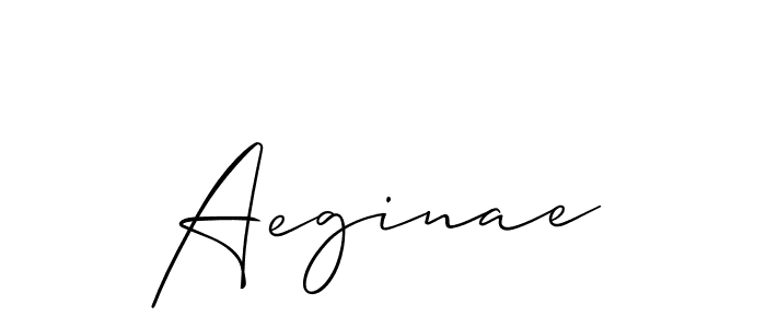 How to make Aeginae signature? Allison_Script is a professional autograph style. Create handwritten signature for Aeginae name. Aeginae signature style 2 images and pictures png