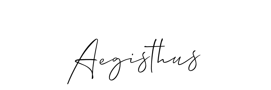 Make a beautiful signature design for name Aegisthus. With this signature (Allison_Script) style, you can create a handwritten signature for free. Aegisthus signature style 2 images and pictures png