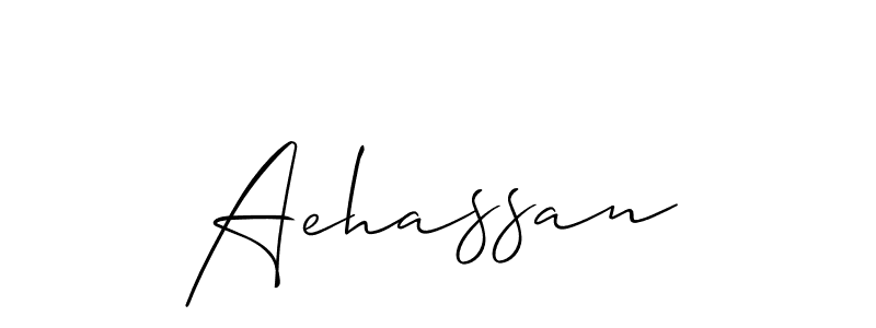 Design your own signature with our free online signature maker. With this signature software, you can create a handwritten (Allison_Script) signature for name Aehassan. Aehassan signature style 2 images and pictures png