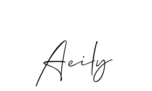 Design your own signature with our free online signature maker. With this signature software, you can create a handwritten (Allison_Script) signature for name Aeily. Aeily signature style 2 images and pictures png