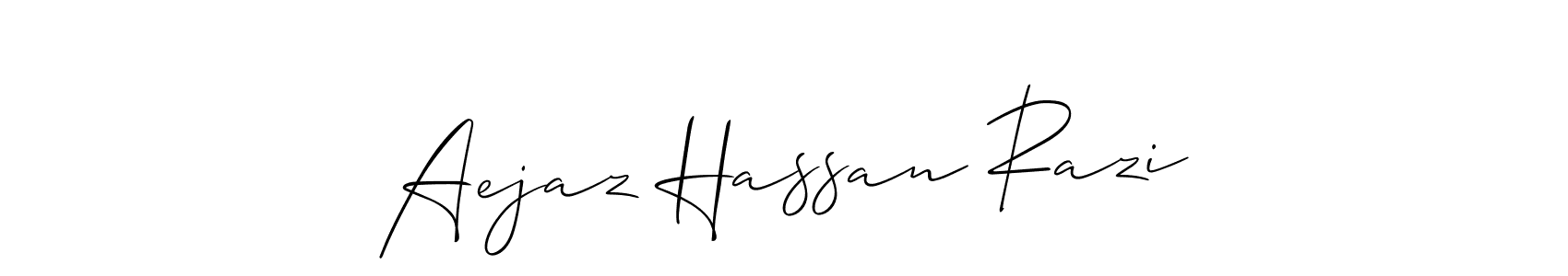 How to Draw Aejaz Hassan Razi signature style? Allison_Script is a latest design signature styles for name Aejaz Hassan Razi. Aejaz Hassan Razi signature style 2 images and pictures png