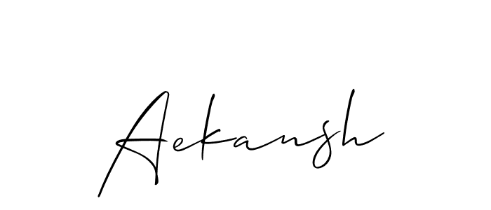 How to make Aekansh signature? Allison_Script is a professional autograph style. Create handwritten signature for Aekansh name. Aekansh signature style 2 images and pictures png