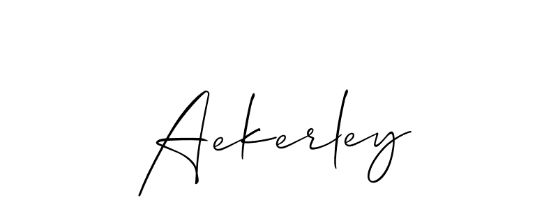 Create a beautiful signature design for name Aekerley. With this signature (Allison_Script) fonts, you can make a handwritten signature for free. Aekerley signature style 2 images and pictures png