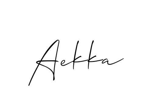 It looks lik you need a new signature style for name Aekka. Design unique handwritten (Allison_Script) signature with our free signature maker in just a few clicks. Aekka signature style 2 images and pictures png
