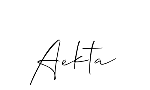 Best and Professional Signature Style for Aekta. Allison_Script Best Signature Style Collection. Aekta signature style 2 images and pictures png