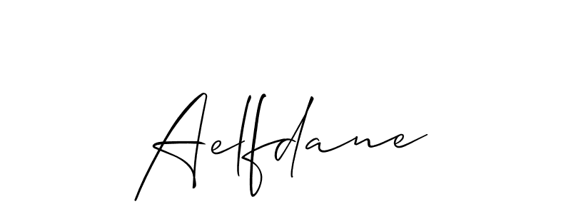 How to make Aelfdane signature? Allison_Script is a professional autograph style. Create handwritten signature for Aelfdane name. Aelfdane signature style 2 images and pictures png