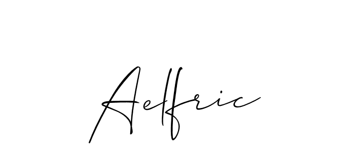 Best and Professional Signature Style for Aelfric. Allison_Script Best Signature Style Collection. Aelfric signature style 2 images and pictures png