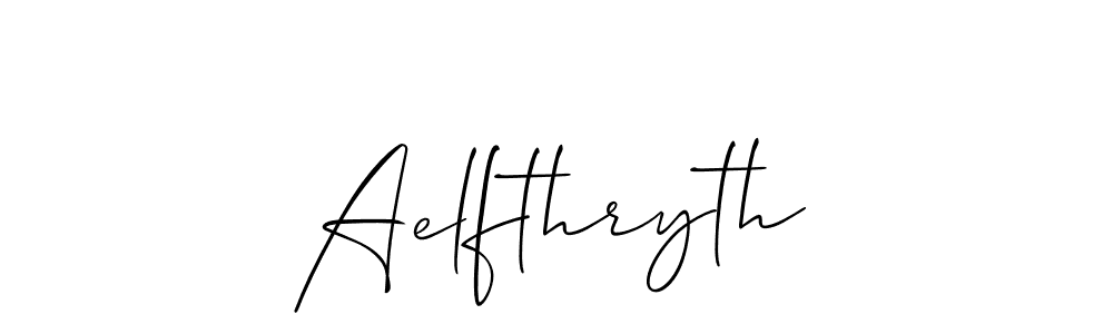 Use a signature maker to create a handwritten signature online. With this signature software, you can design (Allison_Script) your own signature for name Aelfthryth. Aelfthryth signature style 2 images and pictures png