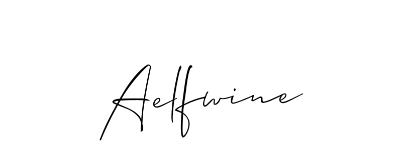 How to make Aelfwine signature? Allison_Script is a professional autograph style. Create handwritten signature for Aelfwine name. Aelfwine signature style 2 images and pictures png
