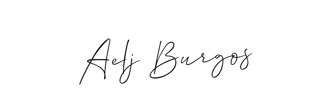 The best way (Allison_Script) to make a short signature is to pick only two or three words in your name. The name Aelj Burgos include a total of six letters. For converting this name. Aelj Burgos signature style 2 images and pictures png