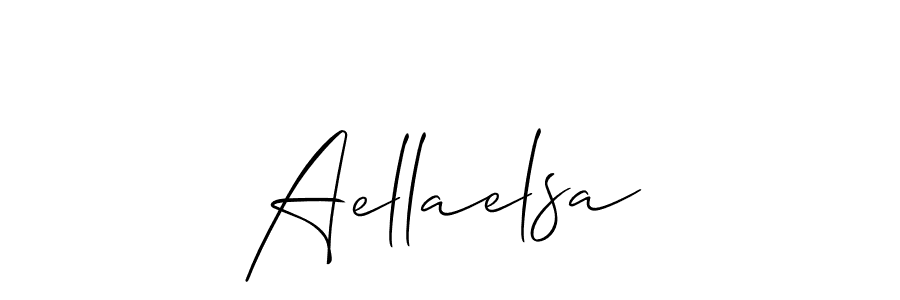 Make a beautiful signature design for name Aellaelsa. With this signature (Allison_Script) style, you can create a handwritten signature for free. Aellaelsa signature style 2 images and pictures png