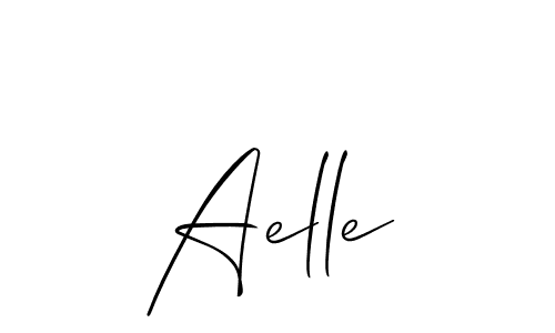 How to make Aelle signature? Allison_Script is a professional autograph style. Create handwritten signature for Aelle name. Aelle signature style 2 images and pictures png