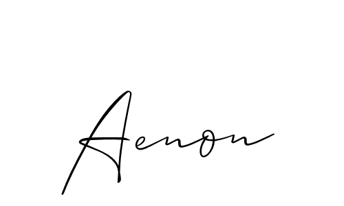 How to make Aenon signature? Allison_Script is a professional autograph style. Create handwritten signature for Aenon name. Aenon signature style 2 images and pictures png