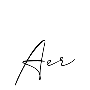 How to make Aer name signature. Use Allison_Script style for creating short signs online. This is the latest handwritten sign. Aer signature style 2 images and pictures png