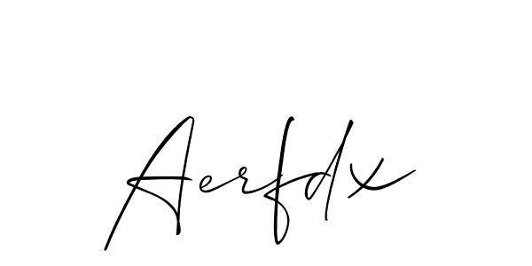 Also You can easily find your signature by using the search form. We will create Aerfdx name handwritten signature images for you free of cost using Allison_Script sign style. Aerfdx signature style 2 images and pictures png